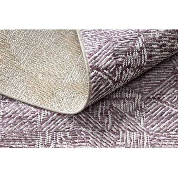 Tæppe Strenge SISAL COLOR 47373260 Linjer, trekanter, sildeben - blomme / beige , 140x200 cm