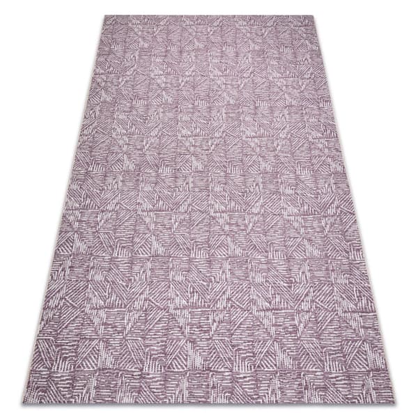 Tæppe Strenge SISAL COLOR 47373260 Linjer, trekanter, sildeben - blomme / beige , 140x200 cm