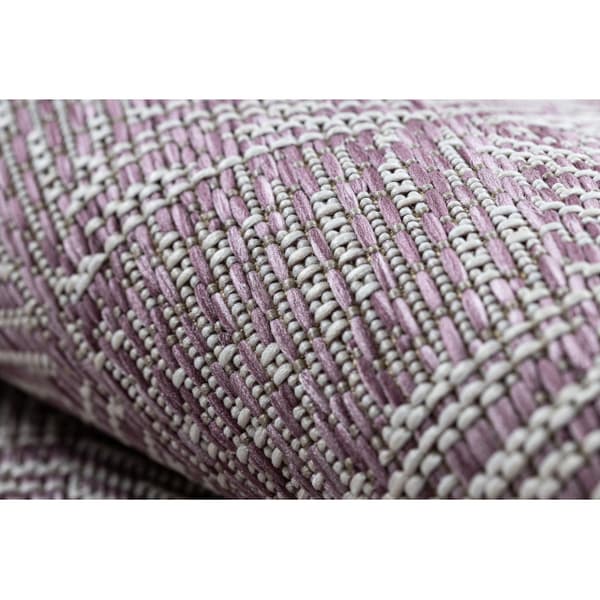 Matto String SIZAL COLOR 47373260 Rivit, kolmiot, kalanruoto - luumu / beige , 200x290 cm