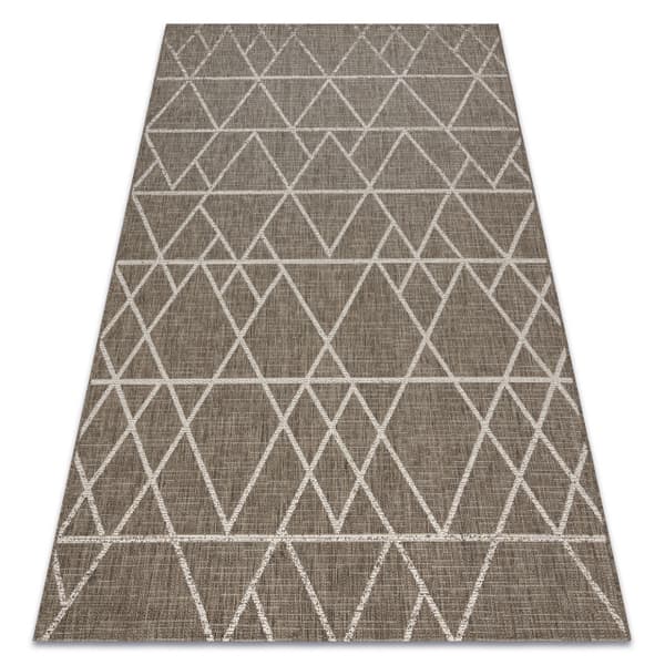 MATTA SIZAL FLOORLUX 20508 taupe / champagne TRIANGLER, 240x330 cm