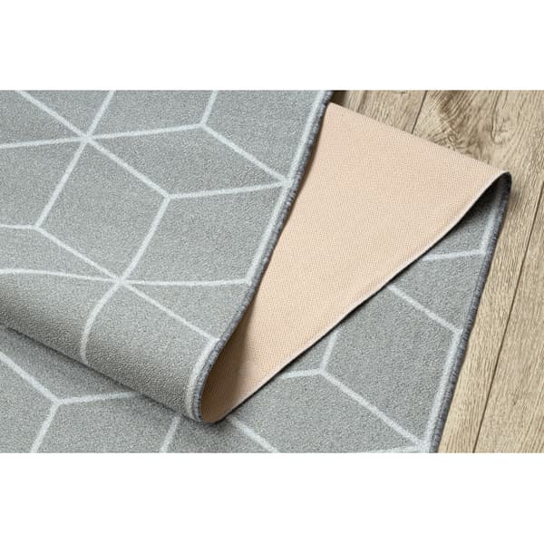 Löpare anti-halk CUBE kub gummi grå 110 cm, 110x450 cm