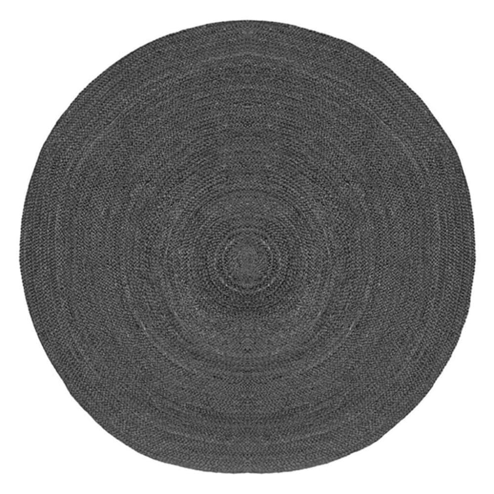 LABEL51 Matta Jute rund 150x150 cm XL antracit