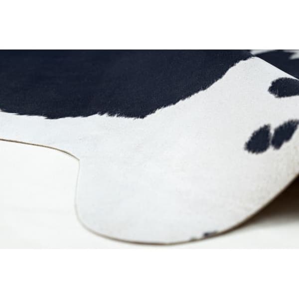 Matta Artificial Cowhide, Ko G5069-1 vit svart Läder, 100x150 cm