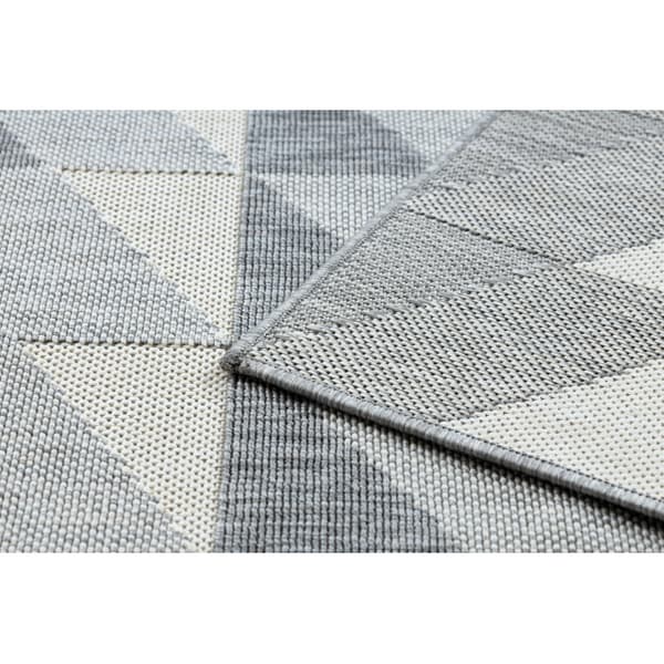 Matta SPRING 20406332 ruter triangles sisal, ögla - grå, 80x150 cm