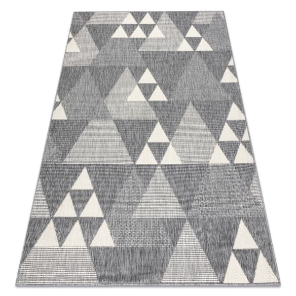 Matta SPRING 20409332 triangles sisal, ögla - grå, 160x230 cm