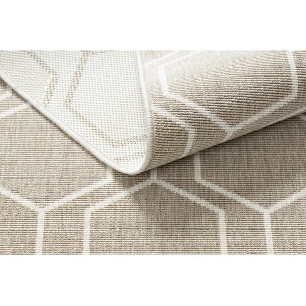 Tæppe SPRING 20404558 Hexagon streng, looping - beige, 120x170 cm