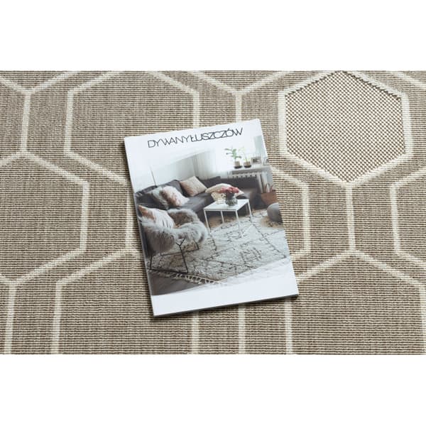 Tæppe SPRING 20404558 Hexagon streng, looping - beige, 120x170 cm