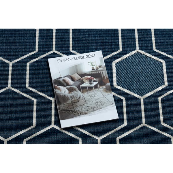 Matto SPRING 20404994 Hexagon string, looping - sininen, 80x150 cm
