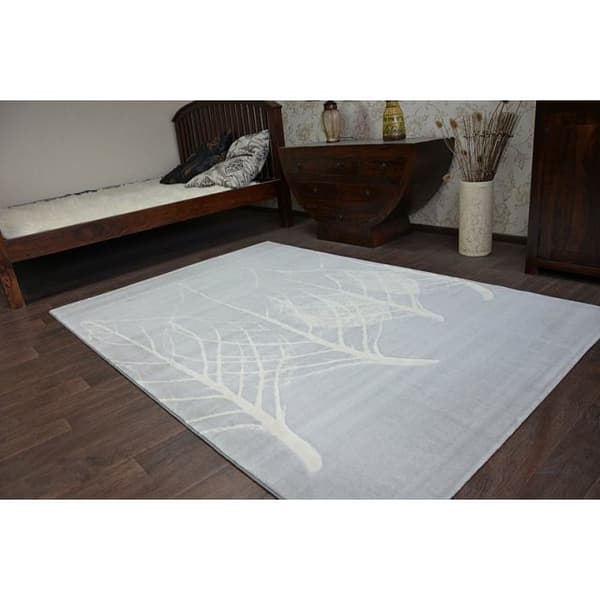 Matta SCANDI 18281/652 LÖV grå grädde, 80x150 cm