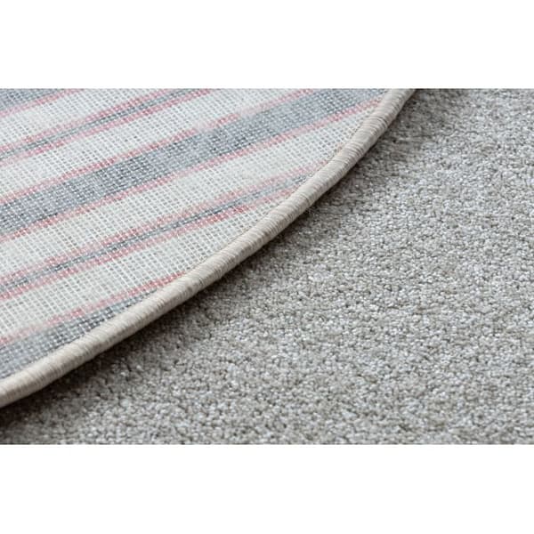 Matta, runda SAN MIGUEL grädde 031 vanlig, platt, en färg, cirkel 170 cm