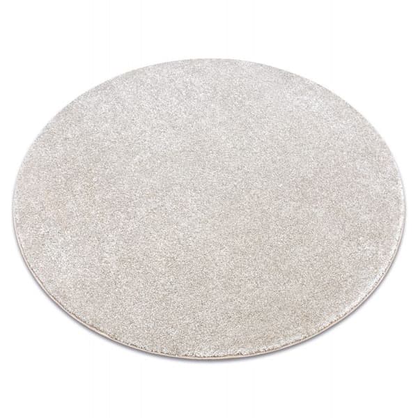 Matta, runda SAN MIGUEL grädde 031 vanlig, platt, en färg, cirkel 170 cm
