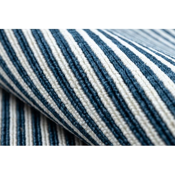 Matta SPRING 20411994 rader, ram sisal, ögla - blå, 200x290 cm
