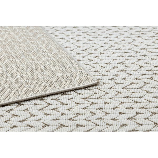 Tæppe SPRING 20467558 Sildeben, chevron streng, looping - beige, 80x150 cm