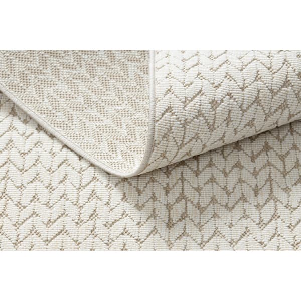 Tæppe SPRING 20467558 Sildeben, chevron streng, looping - beige, 80x150 cm