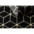 Miniatyrbild 4 av 5: Modern GLOSS Matta, Löpare 409C 86 Kub snygg, glamour, art deco svart / guld, 60x300 cm