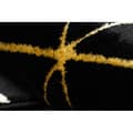 Miniatyrbild 5 av 5: Modern GLOSS Matta, Löpare 409C 86 Kub snygg, glamour, art deco svart / guld, 60x300 cm
