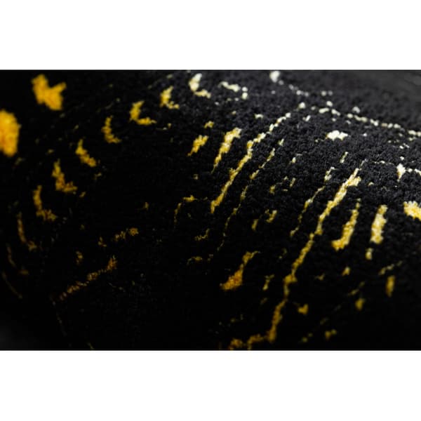 Modern GLOSS Matta, Löpare 408C 86 Ram snygg, glamour, art deco svart / guld, 80x300 cm