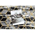 Miniatyrbild 2 av 5: Modern GLOSS Matta, Löpare 409A 82 Kub snygg, glamour, art deco svart / grå / guld, 60x200 cm