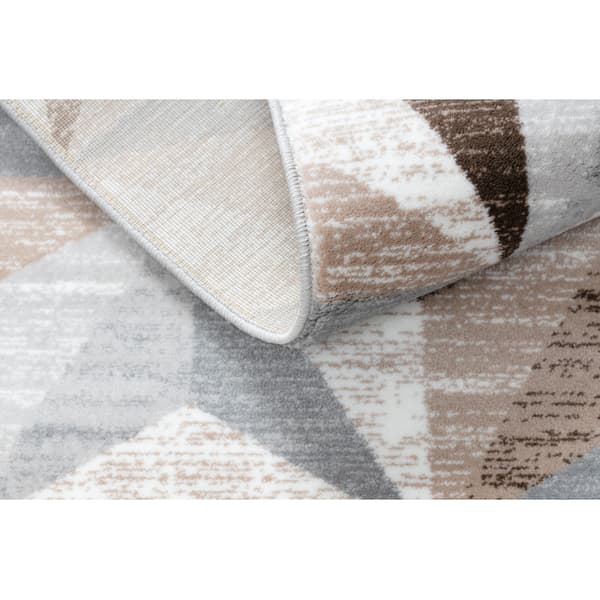 Matta ARGENT - W6096 triangles beige / grå, 133x190 cm
