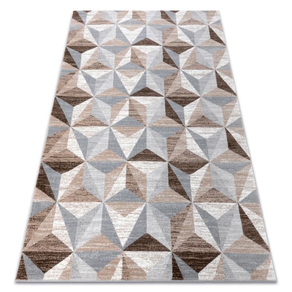 Matta ARGENT - W6096 triangles beige / grå, 133x190 cm