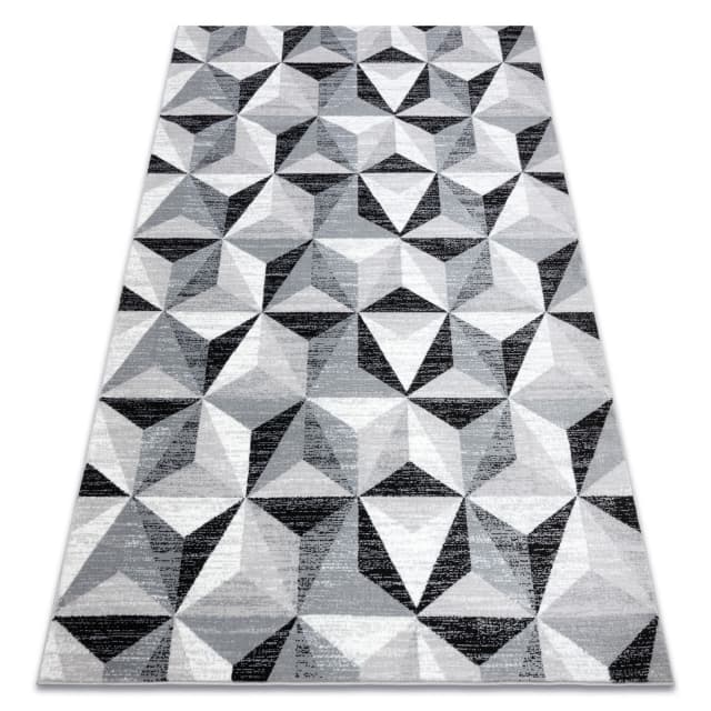 Matta ARGENT - W6096 triangles grå / svart, 133x190 cm