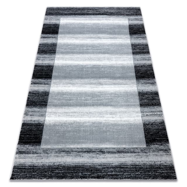 Matta ARGENT - W9557 Ram, vintage, rader grå, 200x290 cm