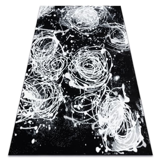 Matta ARGENT - W9565 abstraktion svart / grå, 133x190 cm
