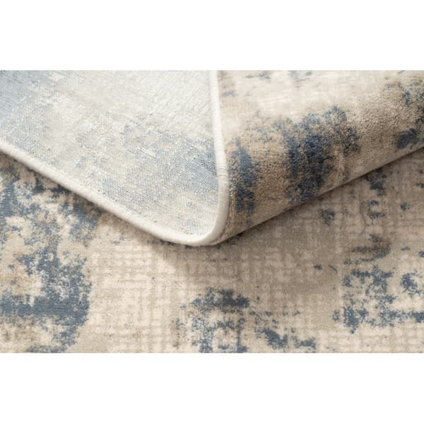 Tæppe NAIN Overdubbed vintage 7005/50955 beige / marineblå blå, 80x150 cm