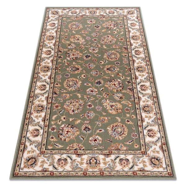 Matto NAIN Ornamentti, kehys 7338/51088 vihreä / beige, 120x170 cm
