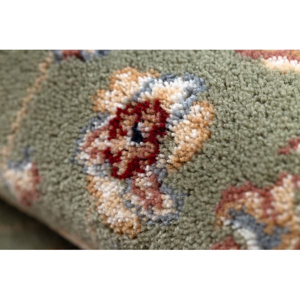 Tæppe NAIN Pynt, ramme 7338/51088 grøn / beige, 200x300 cm