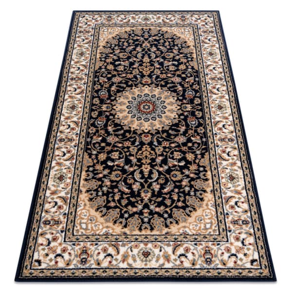 Tæppe NAIN Rosette, ramme 7177/51011 beige / sort, 240x340 cm