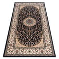 Miniatyrbillede 1 af 5: Tæppe NAIN Rosette, ramme 7177/51011 beige / sort, 80x150 cm
