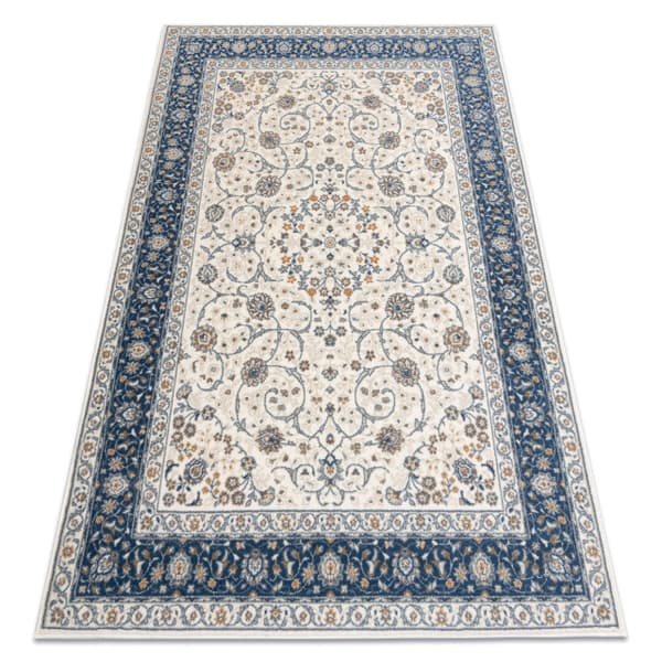Tæppe NAIN Ramme ornament 7179/51913 beige / marineblå blå, 120x170 cm