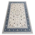 Miniatyrbillede 1 af 5: Tæppe NAIN Ramme ornament 7179/51913 beige / marineblå blå, 240x340 cm