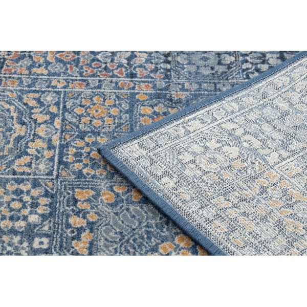 Matto NAIN Ornamentti 7708/51911 laivastonsininen / oranssi, 240x340 cm