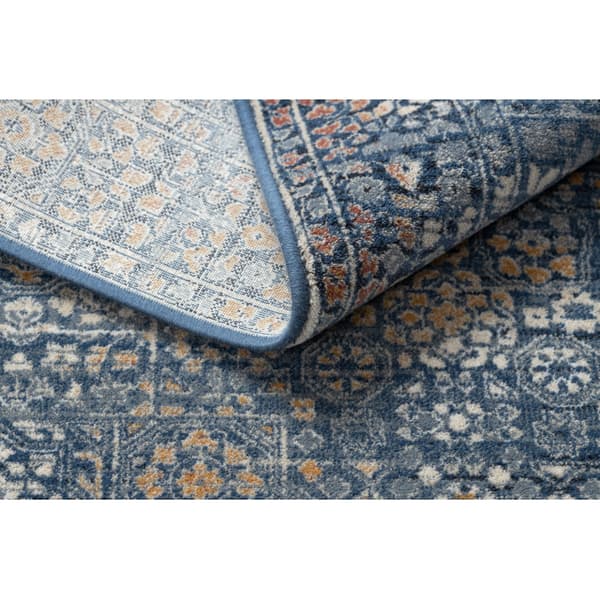 Matto NAIN Ornamentti 7708/51911 laivastonsininen / oranssi, 240x340 cm