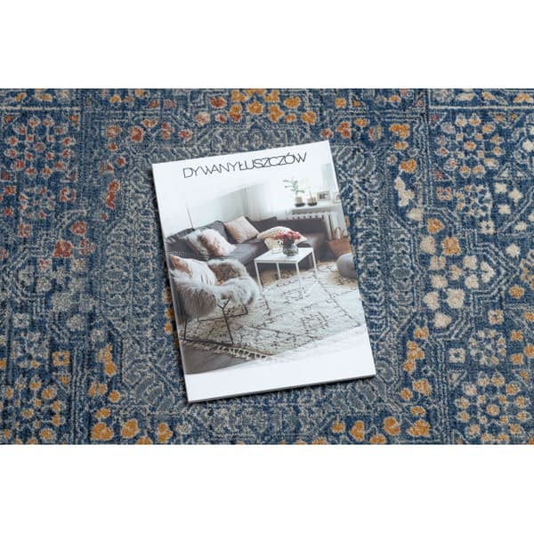 Matto NAIN Ornamentti 7708/51911 laivastonsininen / oranssi, 240x340 cm