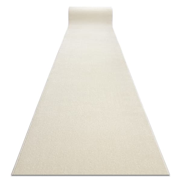 Enkelt fortov KARMEL Glat, enfarvet hvid 140 cm, 140x750 cm