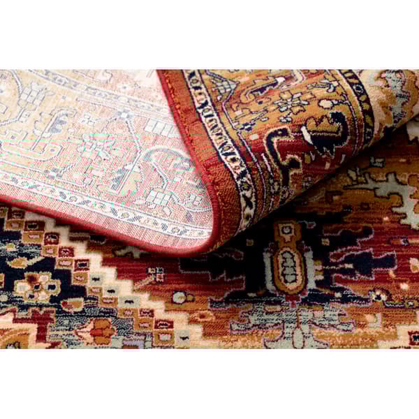 Matta Ull KESHAN fringe, Ornament oriental 2886/53588 rödvin, 250x340