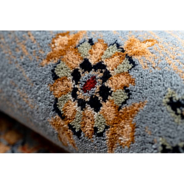 Matto KESHAN Kehys itämainen 7683/53544 beige / sininen, 80x145 cm