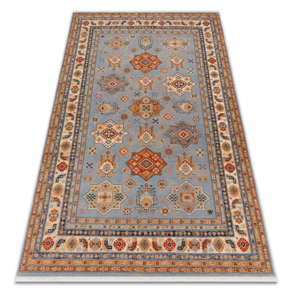 Matto KESHAN Kehys itämainen 7683/53544 beige / sininen, 80x145 cm