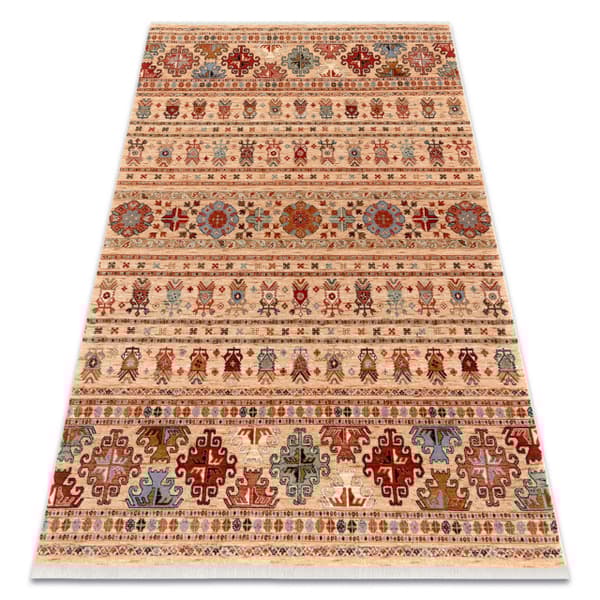 Matta Ull KESHAN fringe, oriental 7684/53555 beige / terrakotta, 250x340