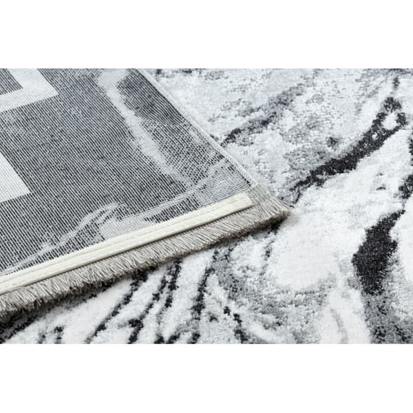 Modern Matta TULS strukturell, fringe 51210 Marmor antracit, 140x190 cm