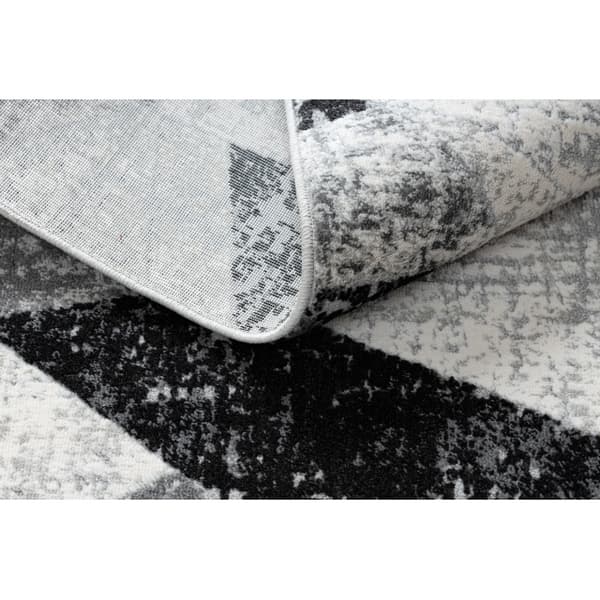 Tæppe moderne TULS 51211 Geometrisk antracit, 240x330 cm