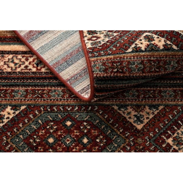 Tæppe villaa KASHQAI 4356 300 etnisk rødbrun, 67x130 cm