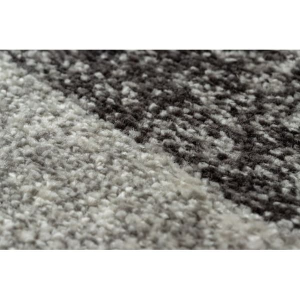 Matto FEEL 5672/16811 KOLMIOT harmaa / antrasiitti / kerma, 120x370 cm