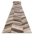 Miniatyrbild 1 av 5: Löpare FEEL 5673/15055 HERRINGBONE beige / brun / grädde 80 cm, 80x120 cm