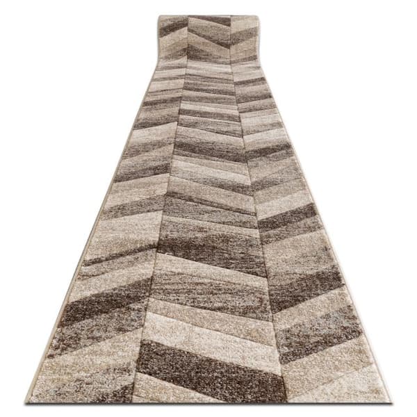 Löpare FEEL 5673/15055 HERRINGBONE beige / brun / grädde 80 cm, 80x120 cm