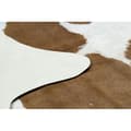 Miniatyrbild 3 av 5: Matta Artificial Cowhide, Ko G5069-2 vit brun läder, 155x195 cm