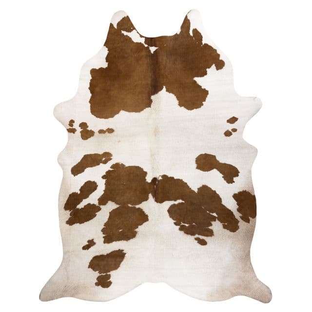Matta Artificial Cowhide, Ko G5069-2 vit brun läder, 155x195 cm